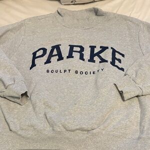 Sculpt Society Gray Sweatshirt with Navy Lettering
